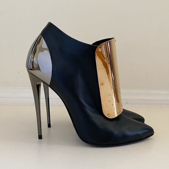 Giuseppe Zanotti Gold Plated Ankle Boots EU 38 - Picture 2 of 16